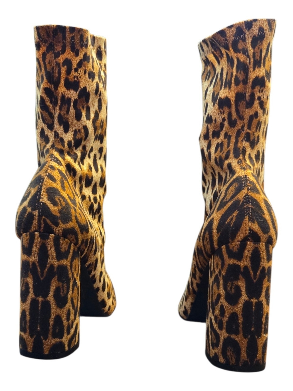 RAID Women's Leopard Faux Suede Pointed-Toe Sock Boots - Size 11 (UK 9) - Picture 4 of 8